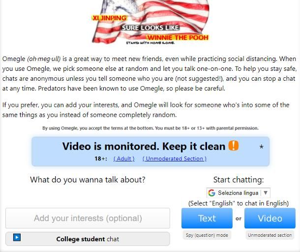 Come sbannarsi da Omegle