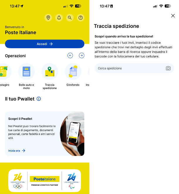 App Poste Italiane
