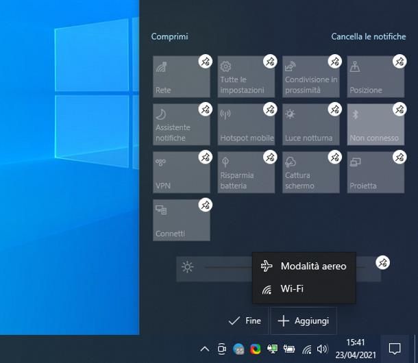 Come togliere la modalità aereo dal PC Windows 10