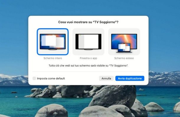 Come collegare il Mac alla TV