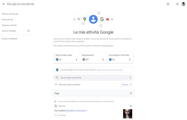 Attività Google computer