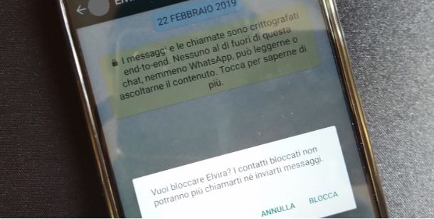 Bloccare persone WhatsApp