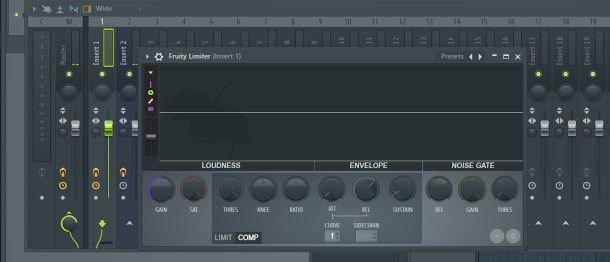 schermata plugin fruity limiter