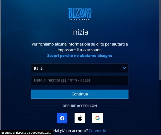 Account Blizzard