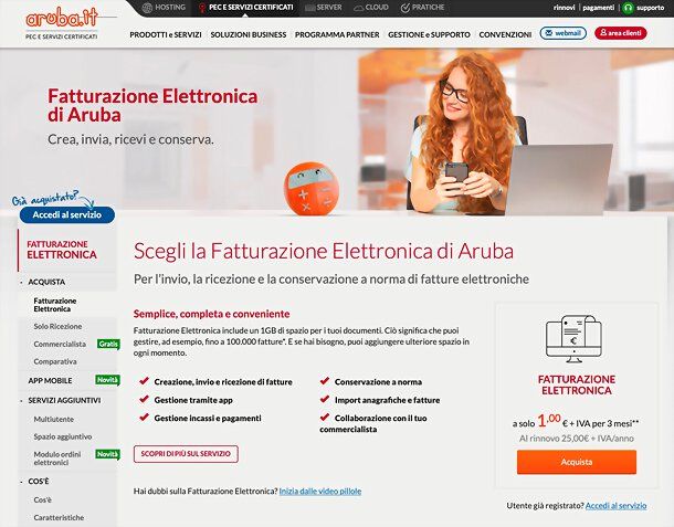 Fatturazione Elettronica di Aruba