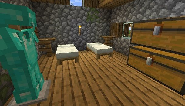 creare camera da letto su Minecraft