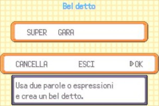 Schermata Parole di Pokémon Smeraldo