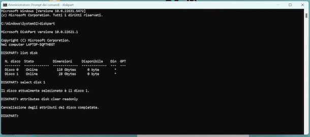 Prompet dei comandi Windows 11