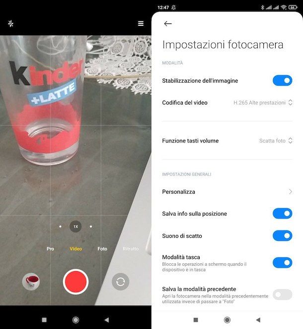 Registrare video su Android