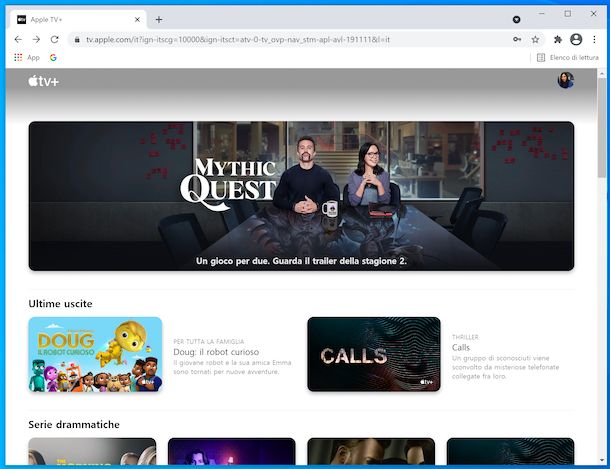 Apple TV\+ da browser