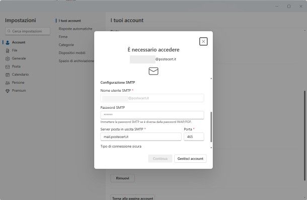 Come aggiornare il client di posta elettronica Postecert