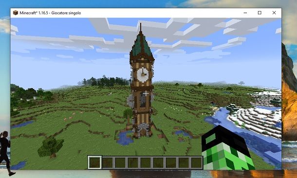 Come fare una torre orologio su Minecraft