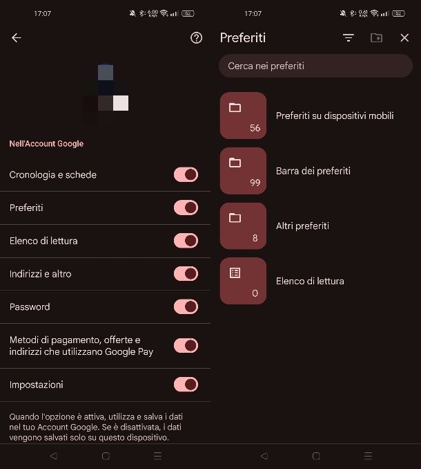Come recuperare i preferiti sincronizzati con account Google