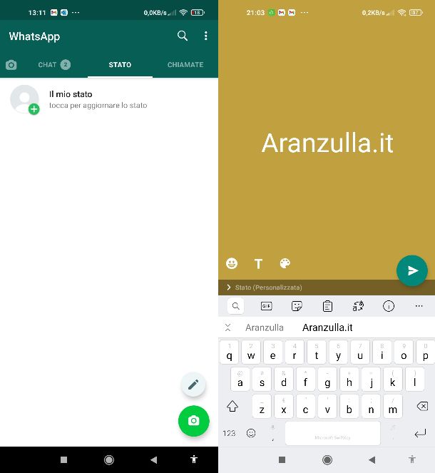 Frasi stato WhatsApp