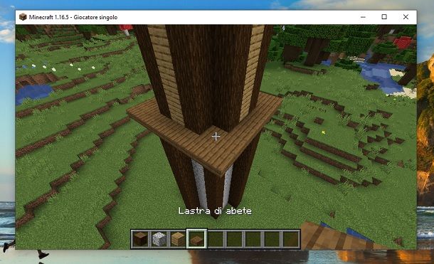 Lastra di abete Minecraft
