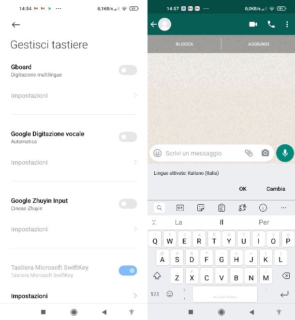 Cambiare tastiera Xiaomi