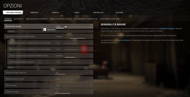 Opzioni Shroud COD Warzone