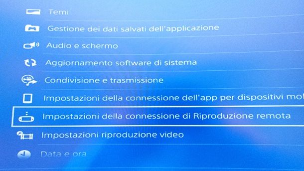 Come attivare Riproduzione remota da PS4