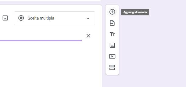 barra degli strumenti google moduli