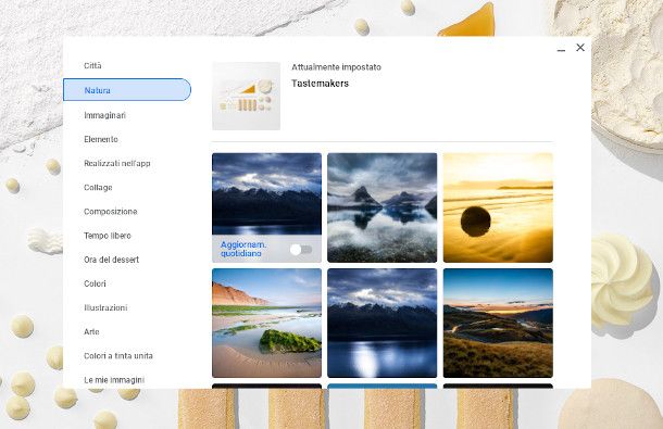 impostazione sfondo Chromebook