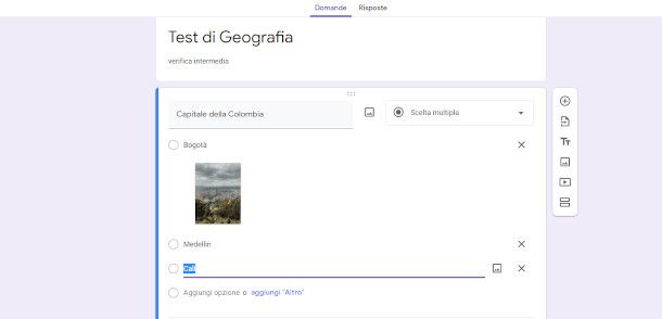 Selezione multipla Google Moduli