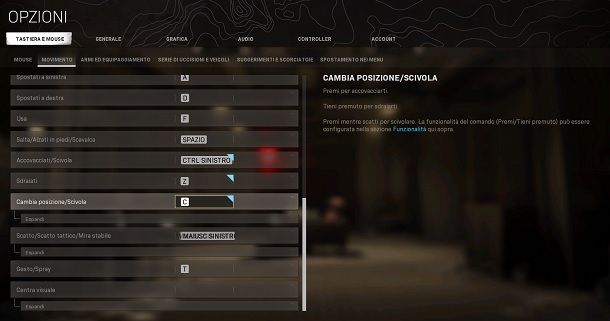Migliori tasti COD Warzone PC
