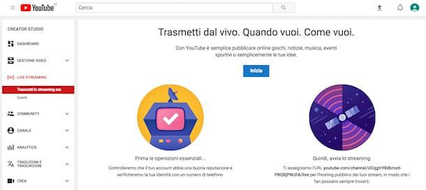 Come funziona webinar YouTube