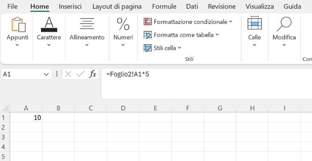 Come moltiplicare su foglio Excel