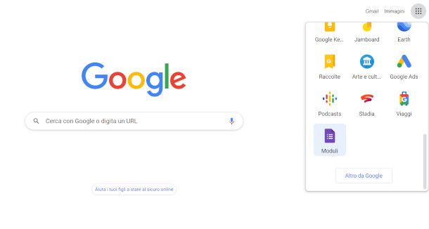 accesso google moduli