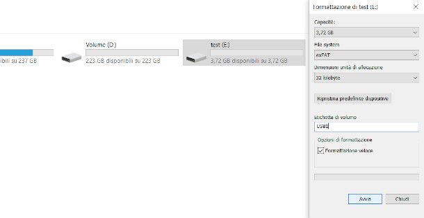 formattazione exFAT