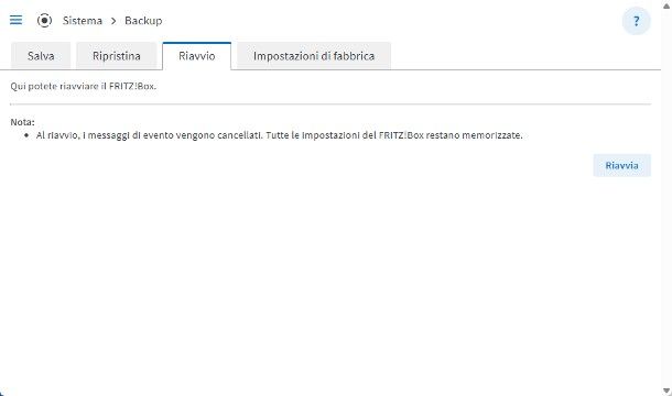 Come riavviare il modem