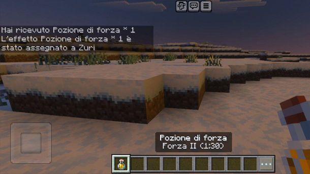 Come givvarsi oggetti su Minecraftg Bedrock