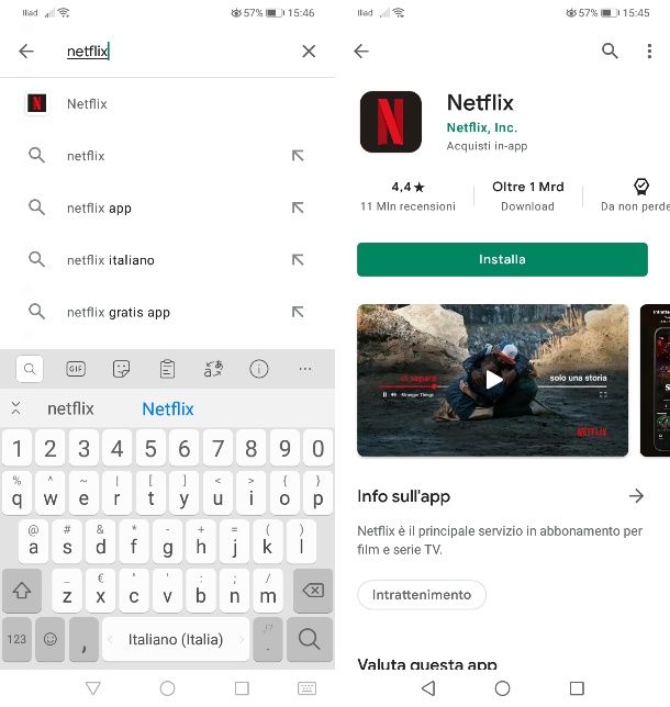 Come si installa Netflix su Android