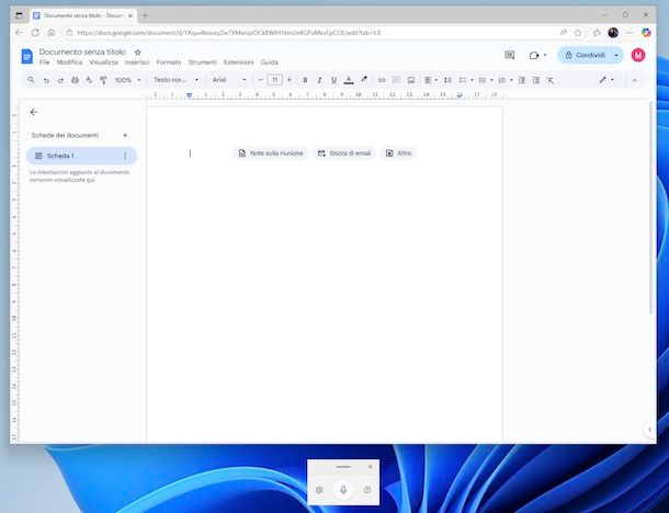 Digitazione vocale Windows 11