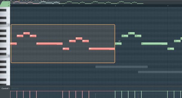 schermata piano roll fl studio