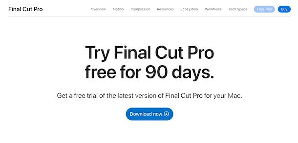 Scaricare Final Cut Pro