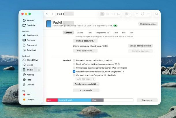 Come collegare iPad a Mac