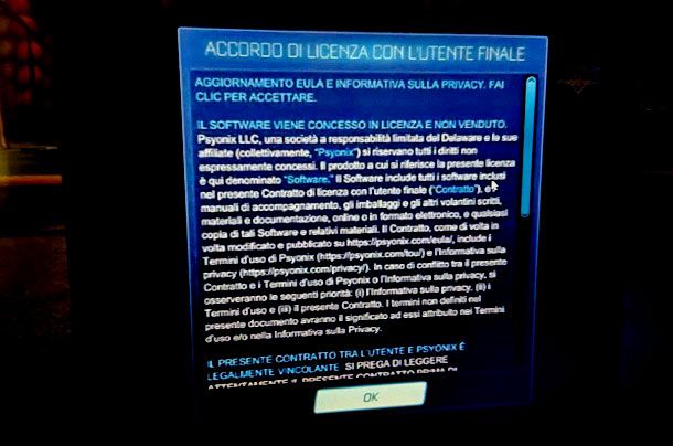 Accordo licenza Rocket League