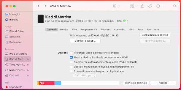 iPad Finder macOS