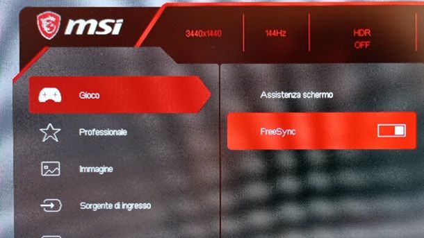 Come attivare G-Sync su monitor FreeSync