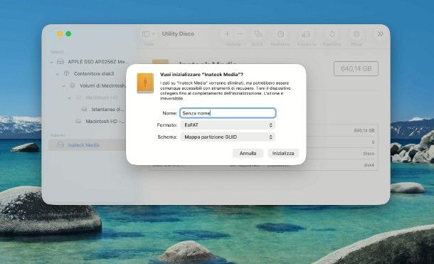 Come inizializzare un hard disk