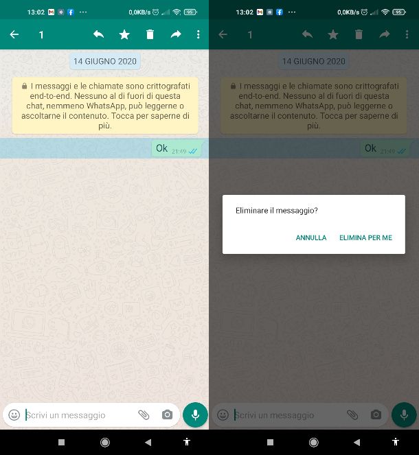 Cancellare messaggi vecchi WhatsApp