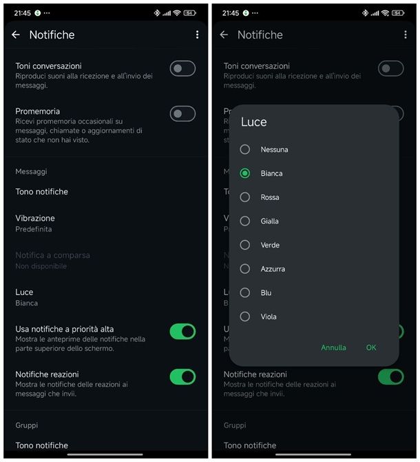 Come accendere la luce del telefonino