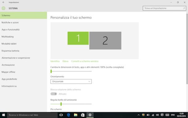 Collegamento tra PC e TV
