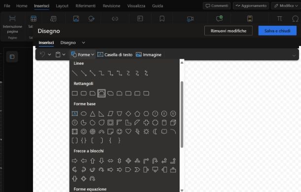 Come fare la freccia su Word Online