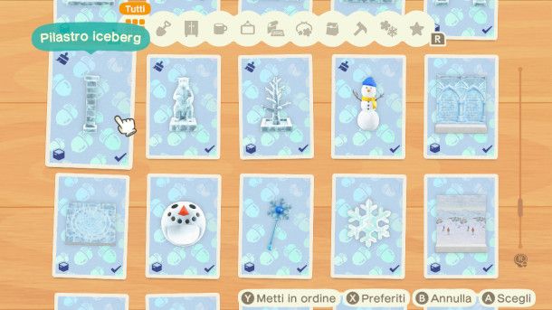 Oggetti invernali in Animal Crossing: New Horizons