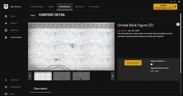 Creare un gioco 2D Unreal Engine