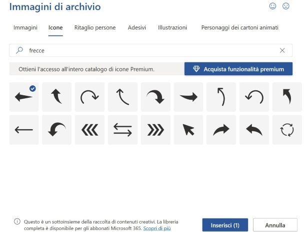 Come fare la freccia su Word
