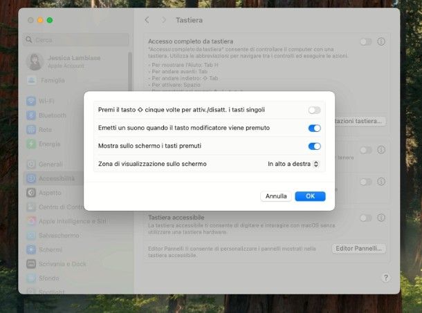 Come disattivare i tasti permanenti
