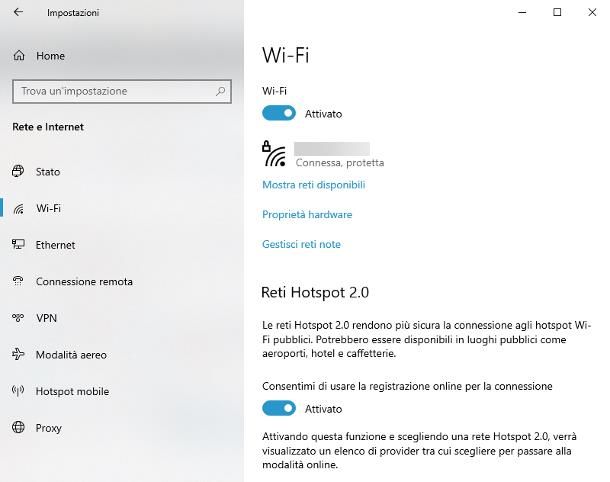 Wi-Fi Windows 10